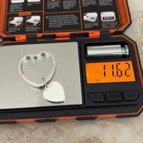 Tiffany & Co. Heart Tag Silver Key Ring 925 Sterling Silver - Picture 7 of 7